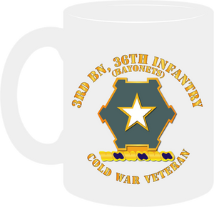 Army - 3rd Battalion 36th Infantry Distinctive Unit Insignia - Bayonets - Cold War Veteran - Mug