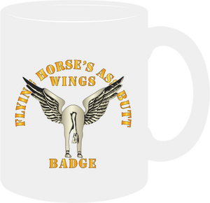 Army - Flying Horses Ass Butt Wing Badge with txt - Mug