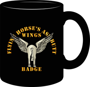 Army - Flying Horses Ass Butt Wing Badge with txt - Mug