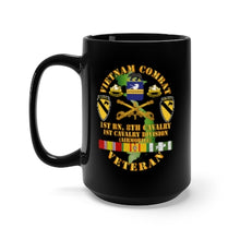 Load image into Gallery viewer, Black Mug 15oz - Army - Vietnam Combat Cavalry Veteran w 1st Bn - 8th Cav COA - 1st Cav Div X 30
