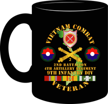 Load image into Gallery viewer, Army - Vietnam Combat Veteran with 2nd Battalionn 4th Artillery - 9th ID - Mug
