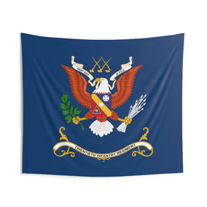 Indoor Wall Tapestries - 20th Infantry Regiment - "Tant Que Je Puis" (To The Limit of Our Ability) - Regimental Colors Tapestry