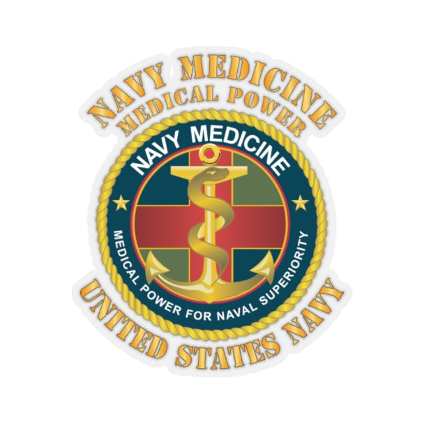 Kiss-Cut Stickers - Navy Medicine - Medical Power for Naval Superiority X 300