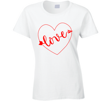 Load image into Gallery viewer, Love Heart - VALENTINE - Ladies T Shirt
