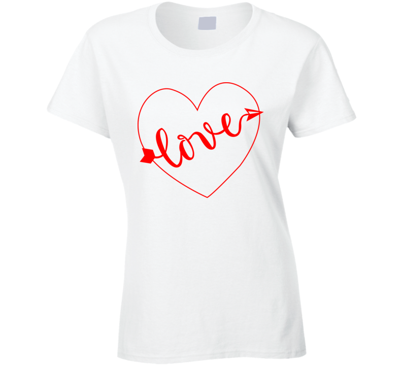 Love Heart - VALENTINE - Ladies T Shirt