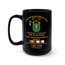 Load image into Gallery viewer, Black Mug 15oz - Army - ODA 235 - C Co, 2nd Bn 10th SFG w COLD SVC
