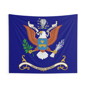 Indoor Wall Tapestries - 120th Infantry Regiment - VIRTUES KINDLES STRENGTH - Regimental Colors Tapestry