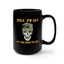 Load image into Gallery viewer, Black Mug 15oz - Army - Ranger Patrol Cap - Skull - Ranger Airborne Killem All - Let God Sortem Out X 300
