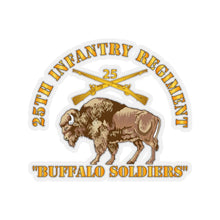 Load image into Gallery viewer, Kiss-Cut Stickers - Army - 25th Infantry Regiment - Buffalo Soldiers w 25th Inf Branch Insignia
