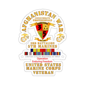 Kiss-Cut Stickers - USMC - Afghanistan War Veteran - 3rd Bn, 5th Marines - OEF w CAR AFGHAN SVC