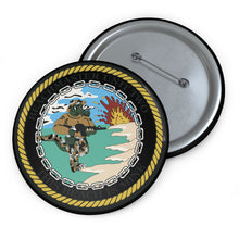 Load image into Gallery viewer, Custom Pin Buttons - Navy - Beachmaster Unit Two (BMU-2) wo Txt X 300
