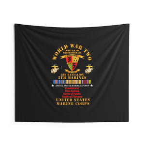 Indoor Wall Tapestries - USMC - WWII  - 3rd Bn, 5th Marines - w PAC SVC