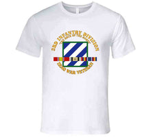 Load image into Gallery viewer, Army - 3rd Id - Iraq Vet  - The Rock Of The Marne W Svc Ribbons T Shirt
