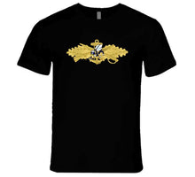 Load image into Gallery viewer, Navy - Seabee Combat Warfare Specialist Badge (Officer) with Color Seabee T Shirt, Premium and Hoodie
