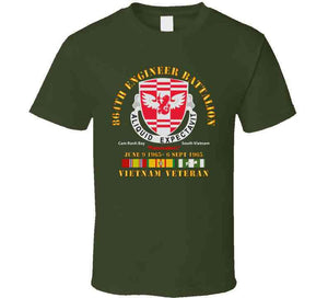 864th Engineer Bn - June 9 1965 - 6 Sept 1965 - Vietnam Vet W Vn Svc T Shirt