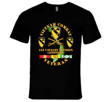 Load image into Gallery viewer, Army - Vietnam Combat Veteran With 1st Cavalry Division, Unit Crest T Shirt, Premuim, Hoodie
