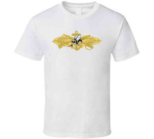 Navy - Seabee Combat Warfare Specialist Badge (Officer) with Color Seabee T Shirt, Premium and Hoodie